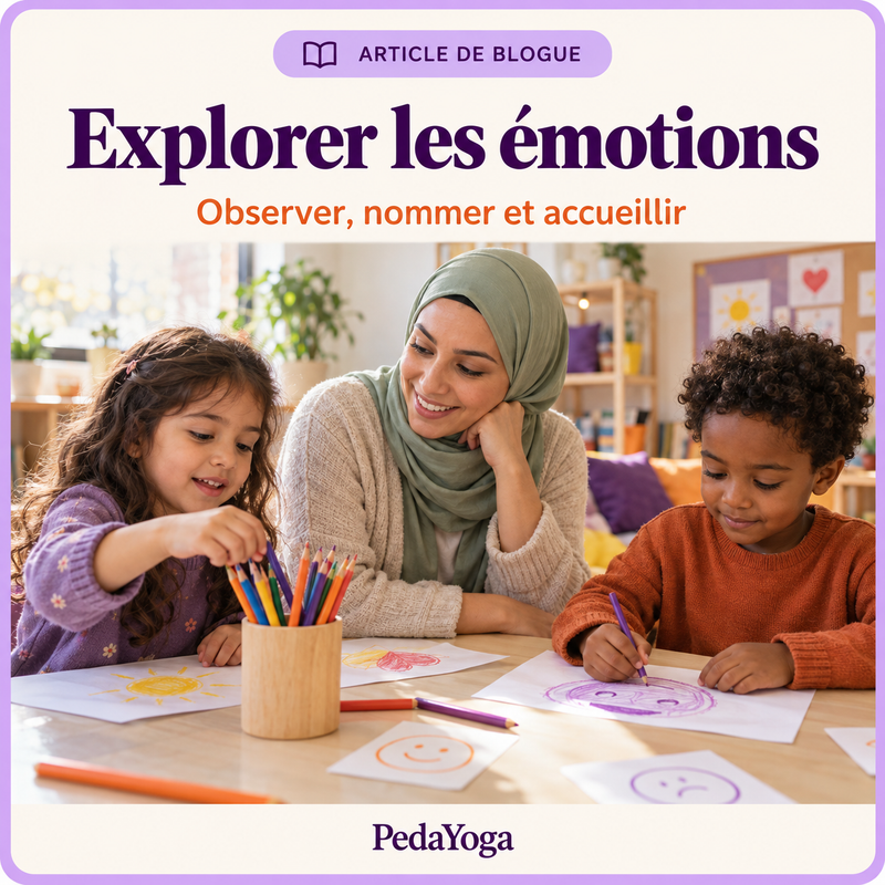 Explorer les émotions avec Namasté : une activité pour les enfants — visuel photographique généré