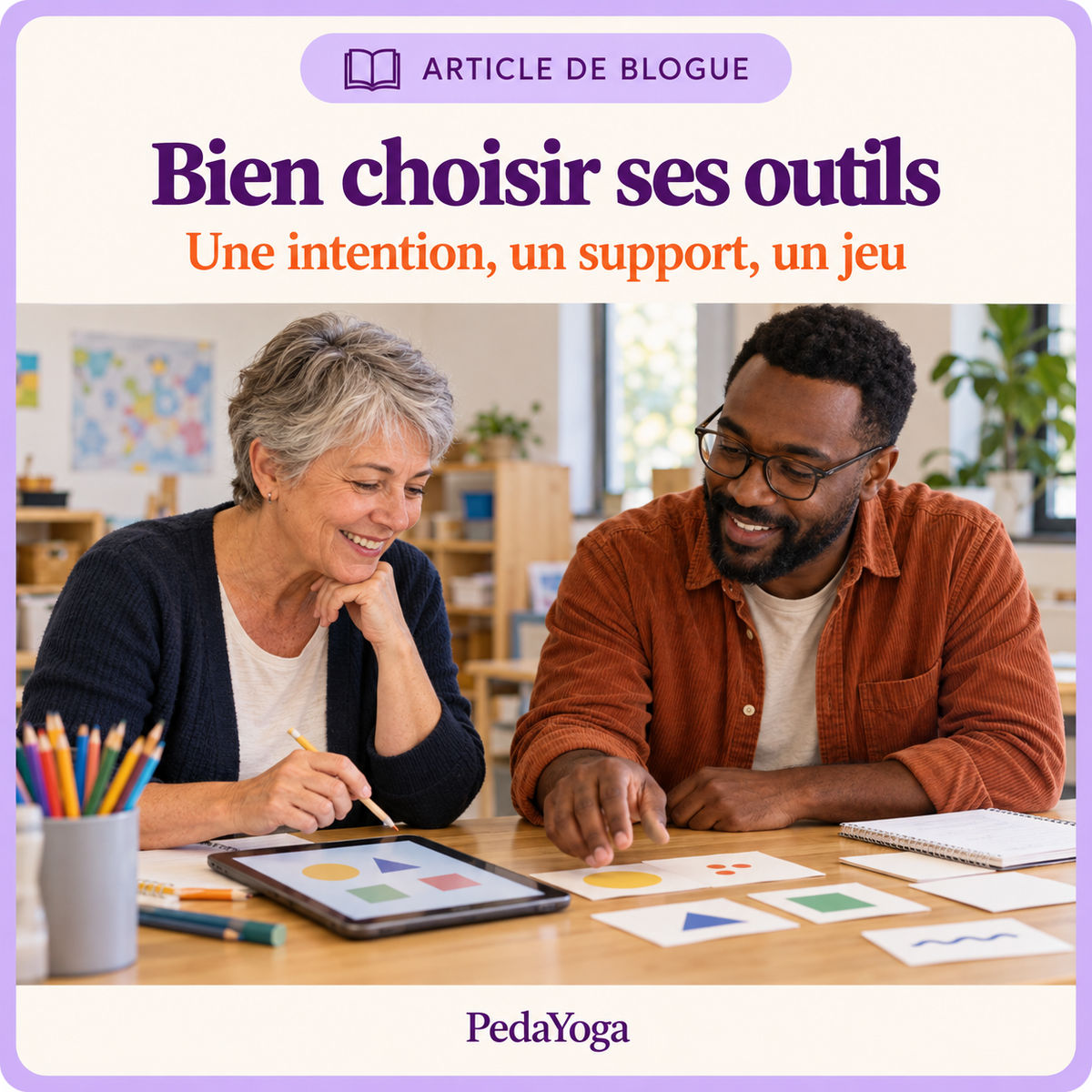 Quels outils numériques choisir pour commencer le yoga avec les enfants? — visuel photographique généré