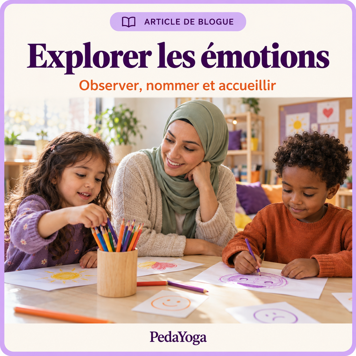 Explorer les émotions avec Namasté : une activité pour les enfants — visuel photographique généré
