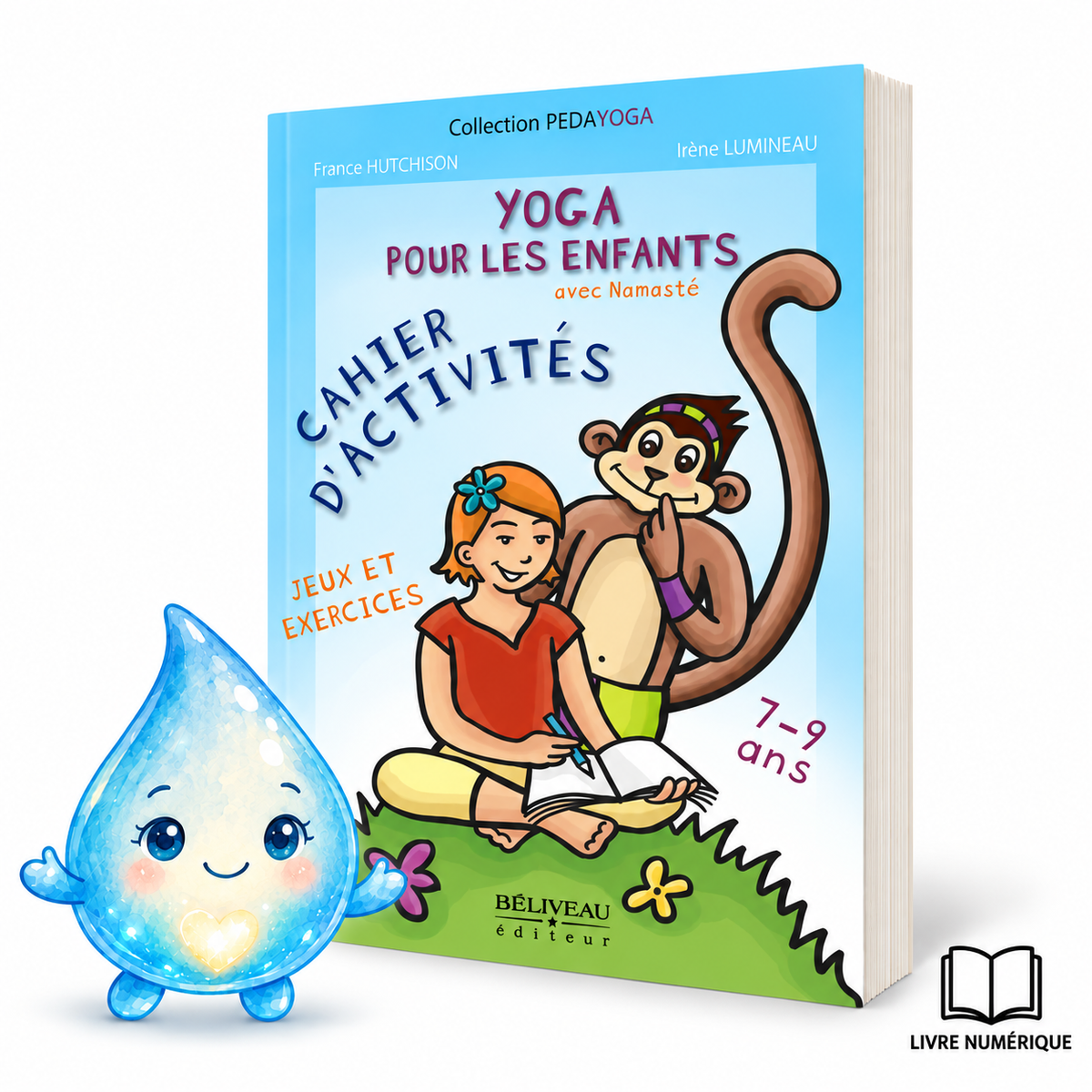 Cahier d’activités bleu PedaYoga avec Omi — Jeux et exercices, 7–9 ans, livre numérique