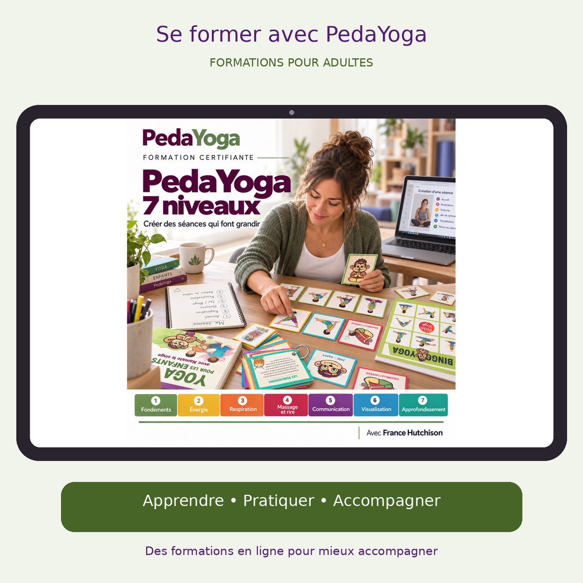 PedaYoga — formations : visuel avec encadré harmonisé