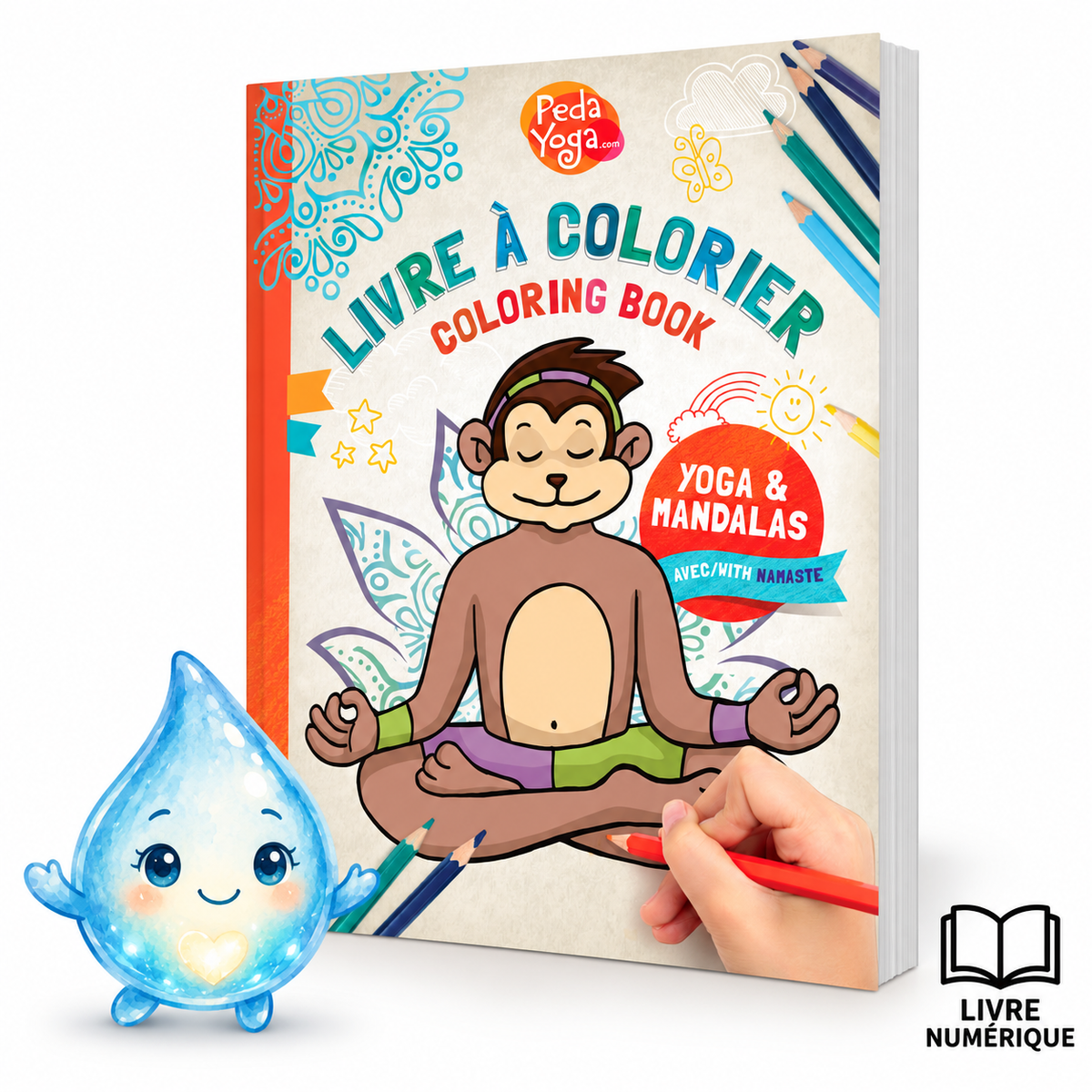 Livre à colorier PedaYoga — Yoga et mandalas